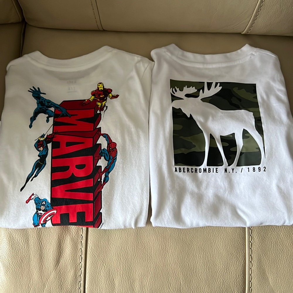 Abercrombie kids long- sleeve logo tees